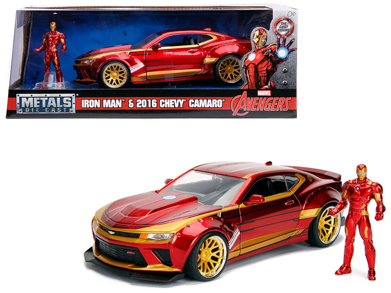 2016 Chevrolet Camaro with Iron Man Diecast Figure \Marvel\" Series