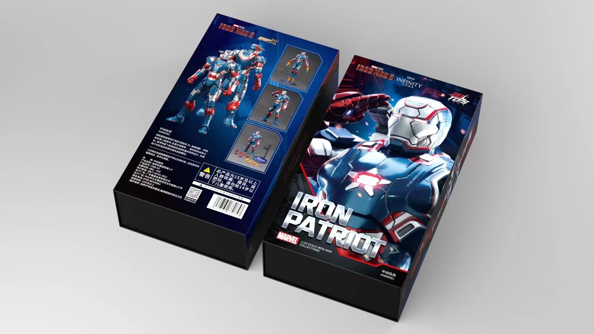 ZD Original Iron Man MK30 Blue Steel 1/10 Iron Patriot MK3 Marvel
