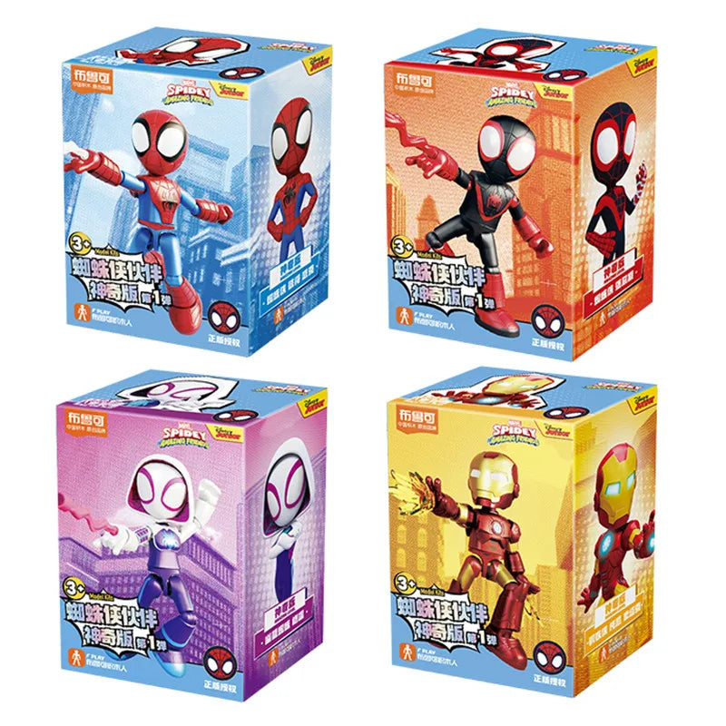 Marvel Spider Man building block Splicing toys 12cm Iron man Peter