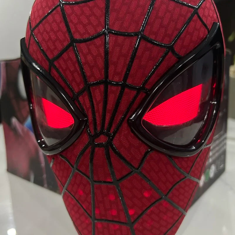 New The Amazing Spider-Man Headgear Movable Mask Helmet Electric Ring