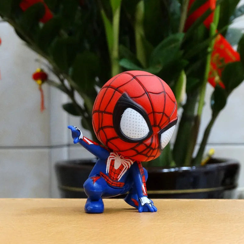 Marvel Avengers Spider Man Cute Action Figure Posture Anime Decoration