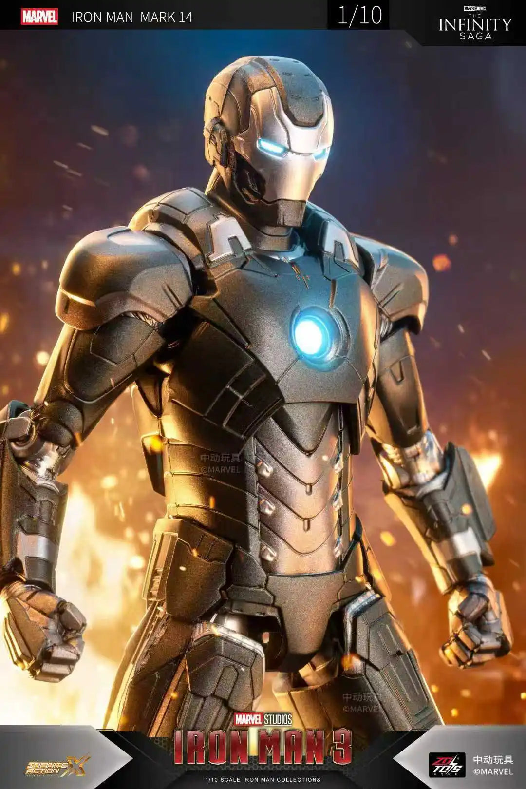 Original ZD Toys Iron Man Tony Stark MK9 MK14 MK12 MK27 MK15 MK35 MK22