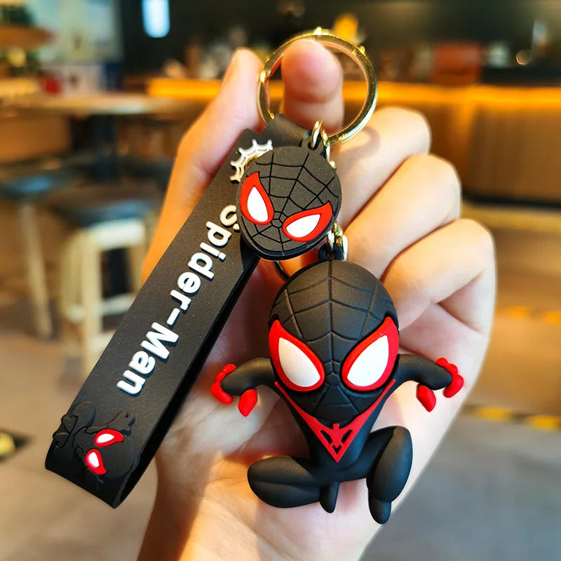 Cartoon Spider Man Doll Keyrings Superhero Spiderman Keychains