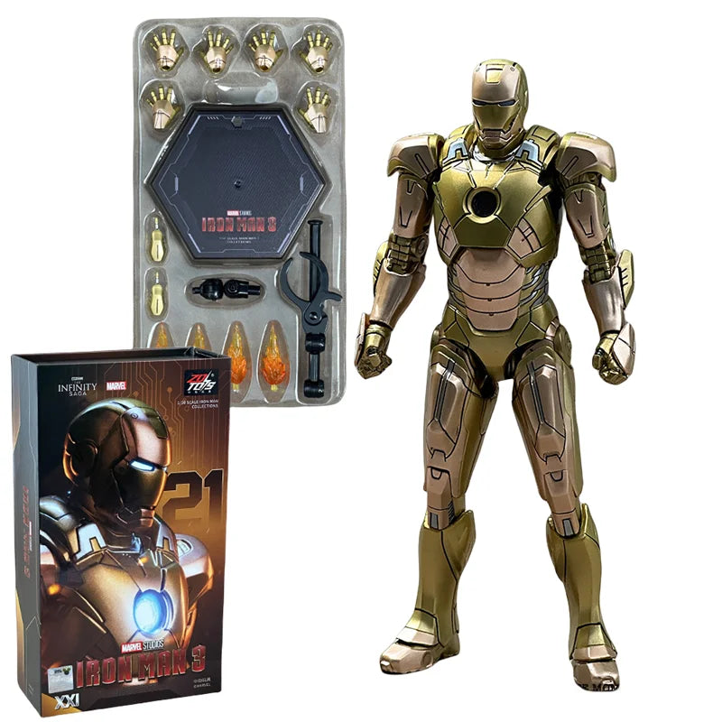 ZD Toys Iron Man Series Blacklash Figures 1/10 MK33 MK39 MK17