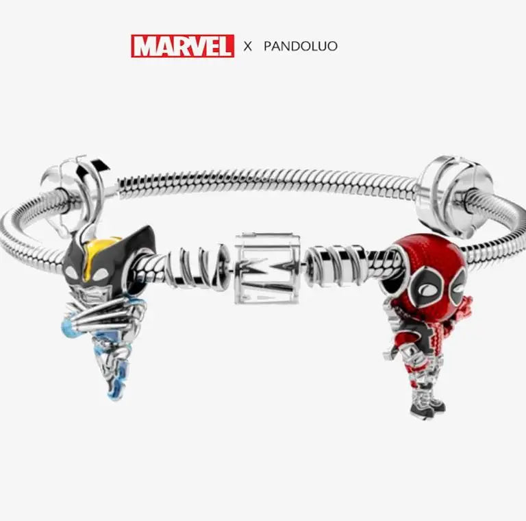 NEW Disney Marvel Series Iron Man Spiderman Charm Beads Fits Charms