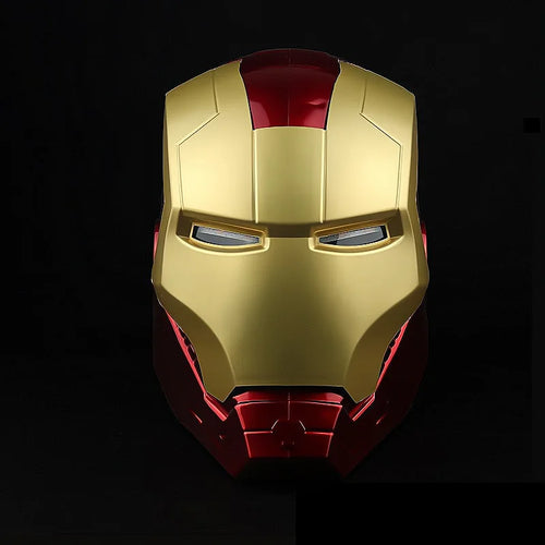 65cm Marvel Iron Man Helmet 1:1 Wearable Mask Gloves Glowing Eyes
