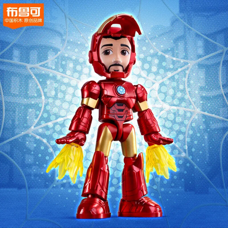 Marvel Spider Man building block Splicing toys 12cm Iron man Peter