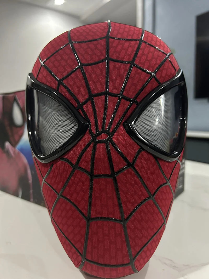 New The Amazing Spider-Man Headgear Movable Mask Helmet Electric Ring