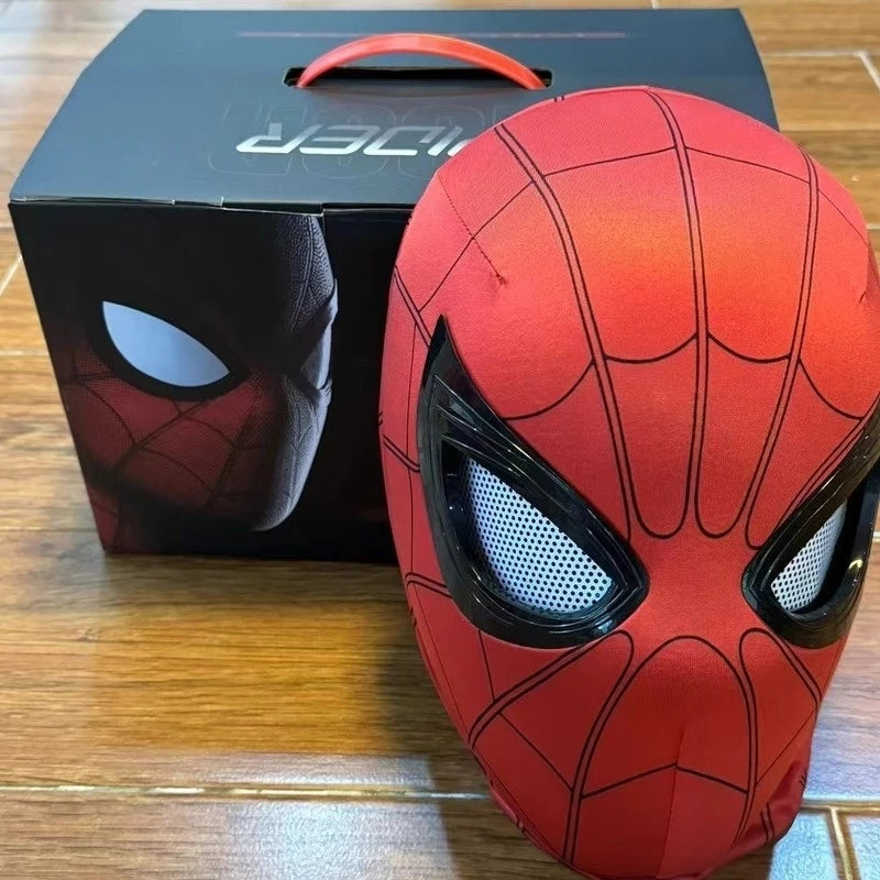 Spiderman Mascara Headgear Cosplay Moving Eyes Electronic Mask Spider