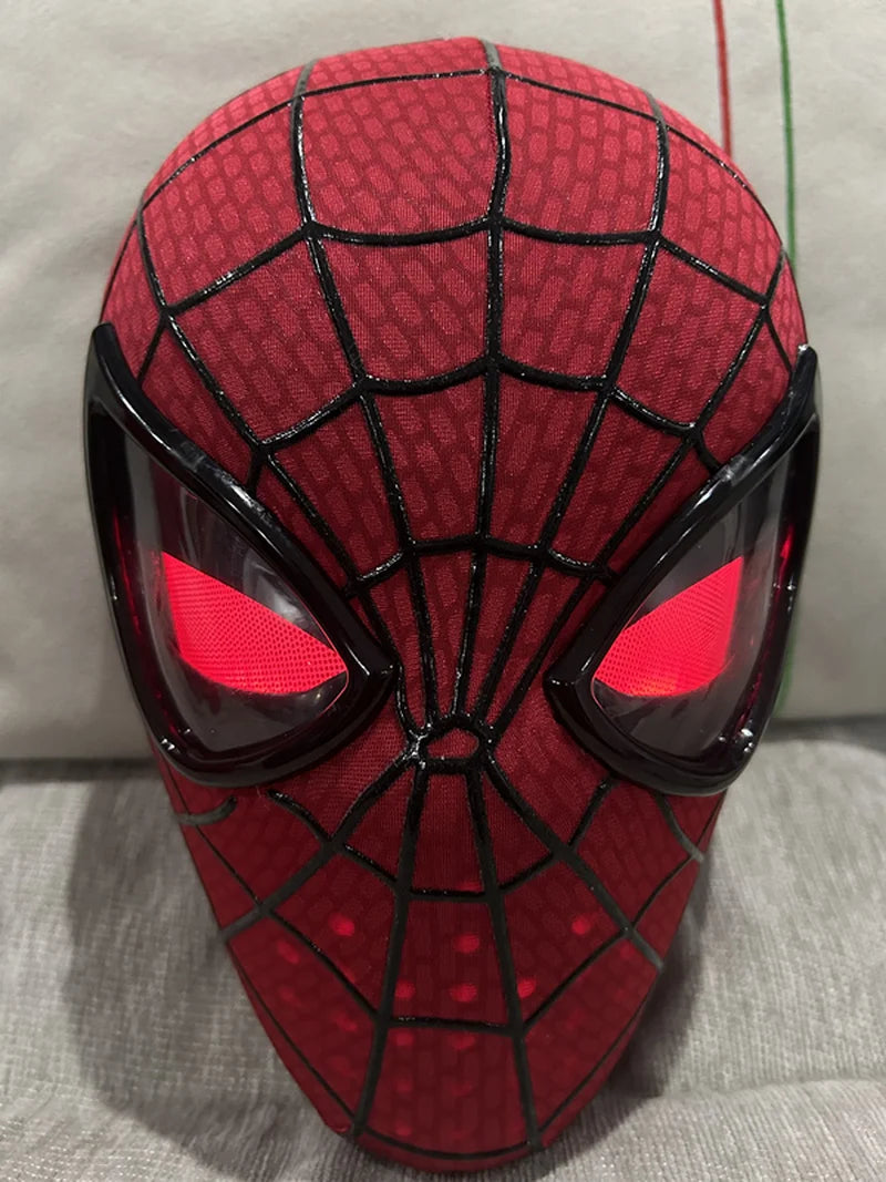 New The Amazing Spider-Man Headgear Movable Mask Helmet Electric Ring