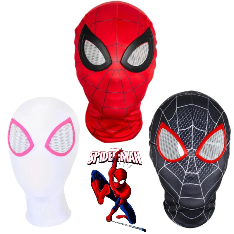 Halloween Miles Morales Spiderman Head Mask for Adult Kid Unisex Gwen