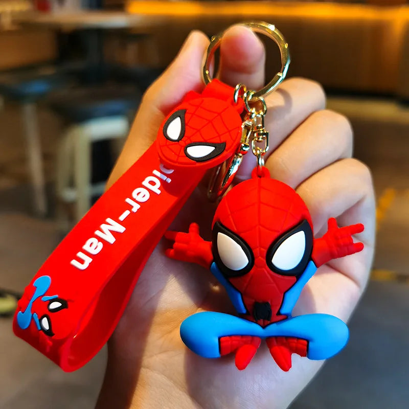 Cartoon Spider Man Doll Keyrings Superhero Spiderman Keychains