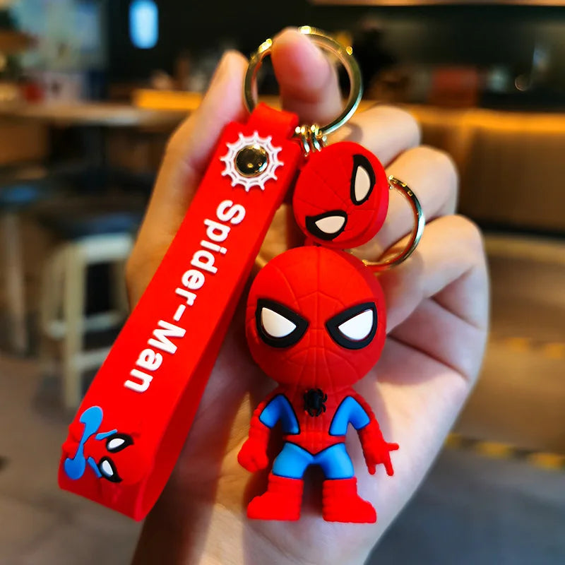 Cartoon Spider Man Doll Keyrings Superhero Spiderman Keychains