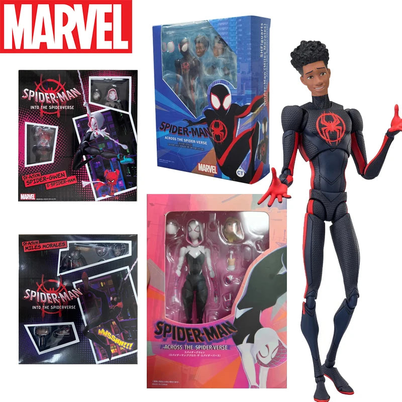 Shf Anime Spider-man Figuarts Miles Morales Gwen Action Figures Gwen