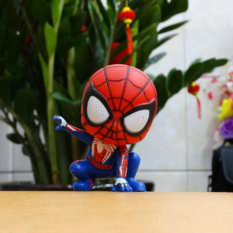 Marvel Avengers Spider Man Cute Action Figure Posture Anime Decoration