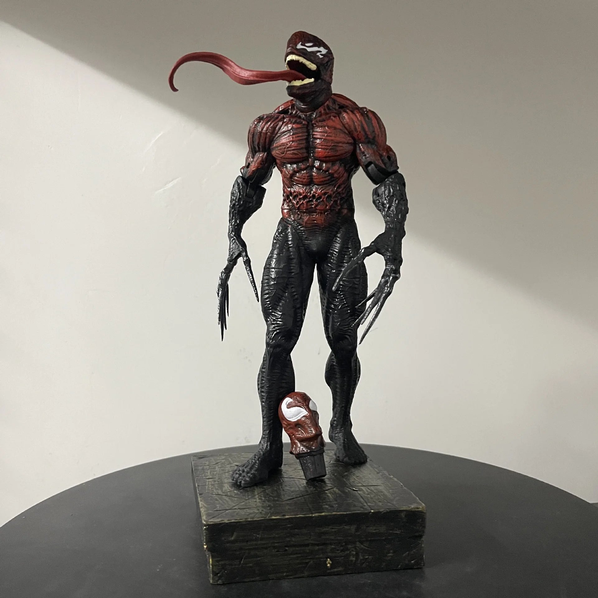 26cm Venom Symbiote Action Figure Toys With 2 replaceable head