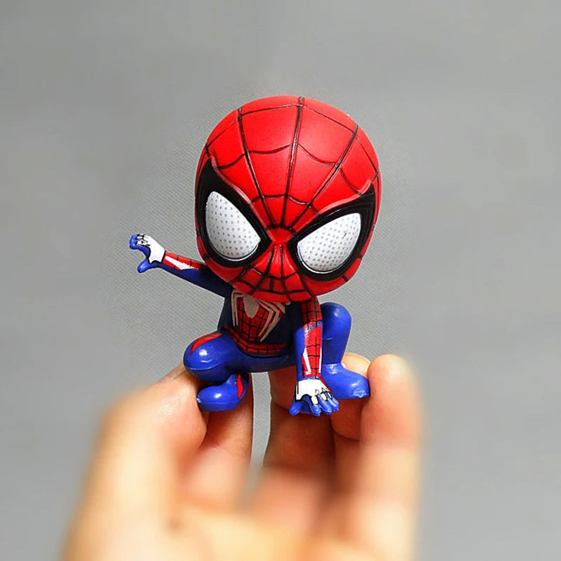 Marvel Avengers Spider Man Cute Action Figure Posture Anime Decoration