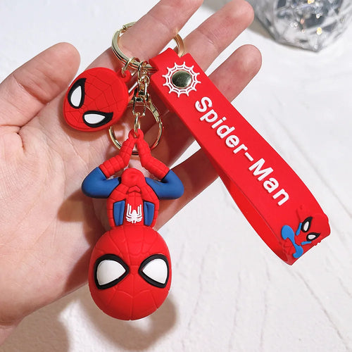 Cartoon Spider Man Doll Keyrings Superhero Spiderman Keychains