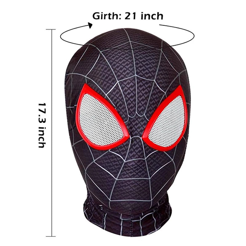 Spiderman Mask Superhero Miles Morales Peter Parker Spider Man Cosplay
