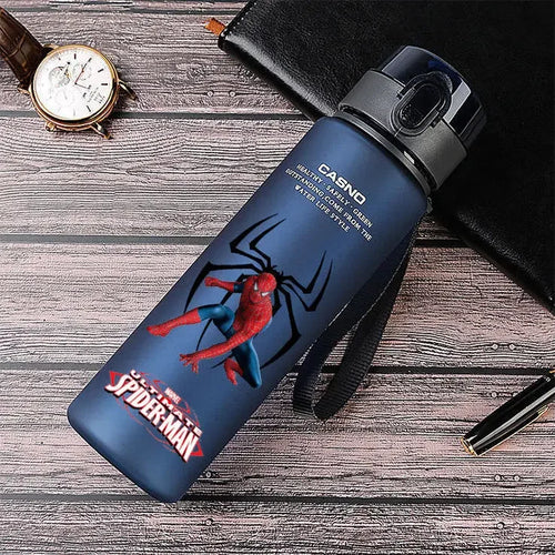 Spiderman Hulk Anime Water Bottle iron Man Captain America Boys
