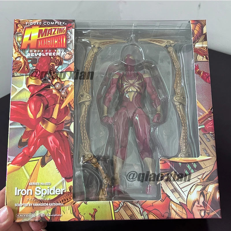 New Amazing Yamaguchi Animation Kaiyodo Iron Spiderman Ation Figure