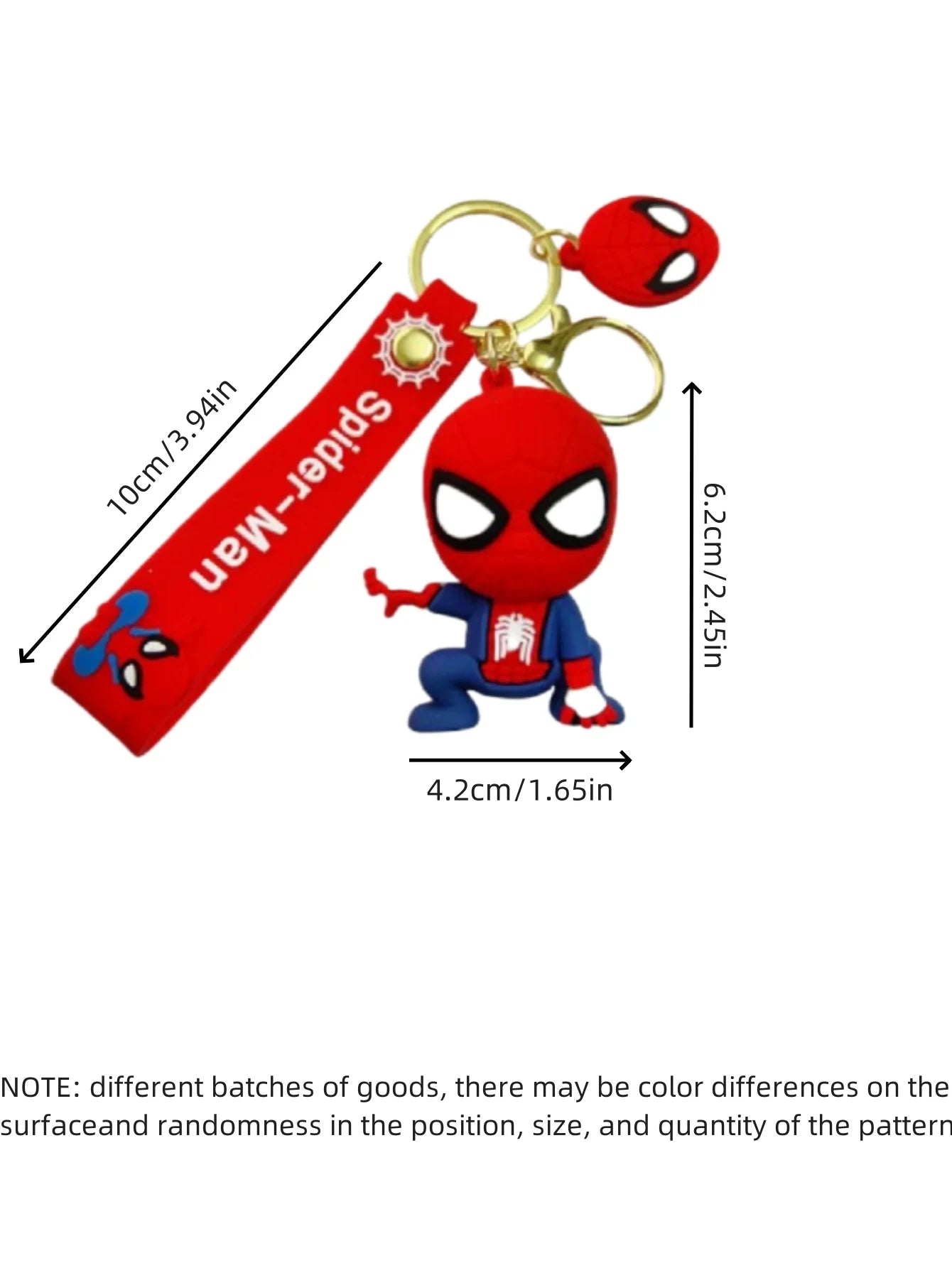 1pc Superhero Spidermanes Keychains Cartoon Spider Man Doll Keyrings