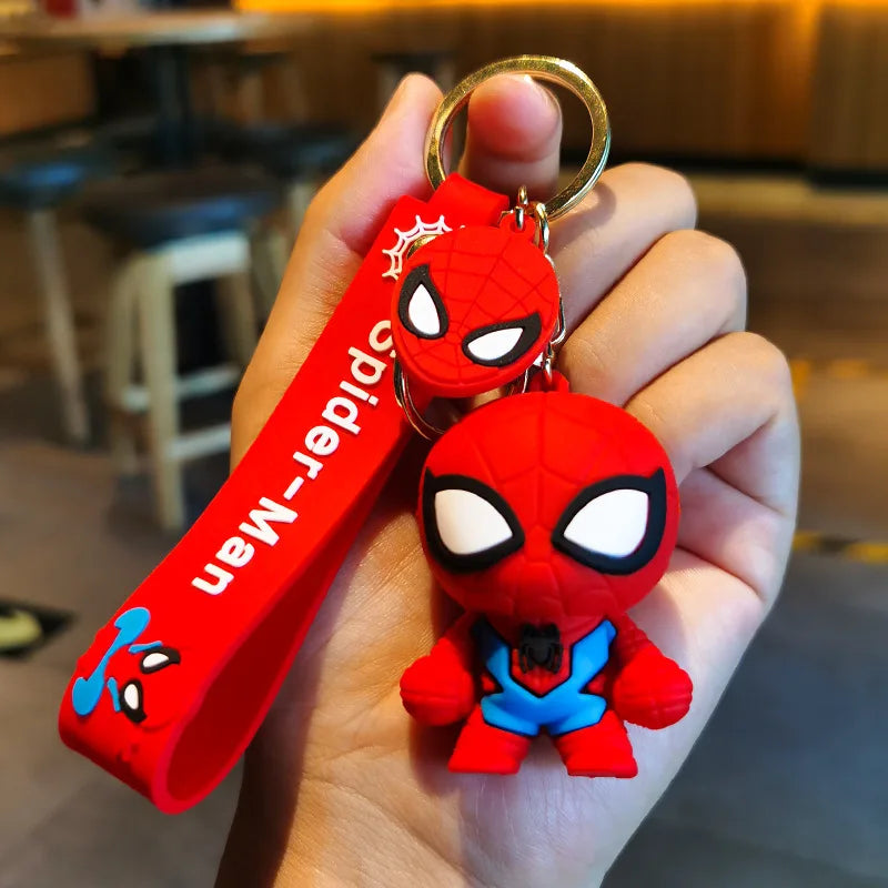 Cartoon Spider Man Doll Keyrings Superhero Spiderman Keychains