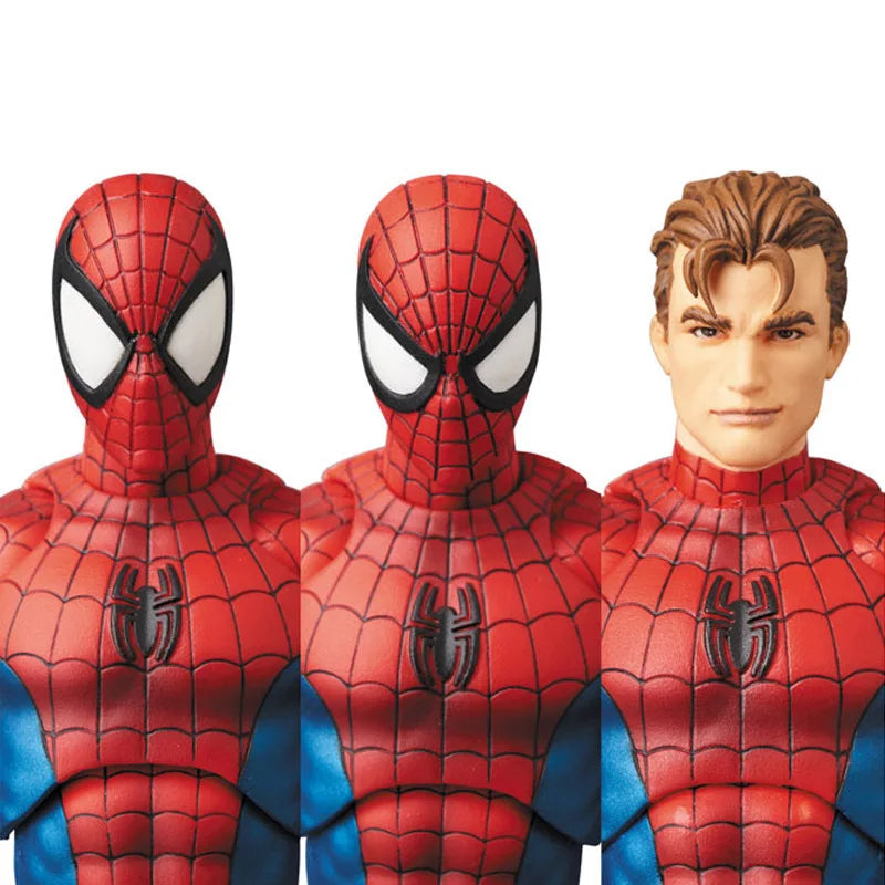 Disney Mafex 075 Spiderman Action Figure 16cm High Quality Spider Man