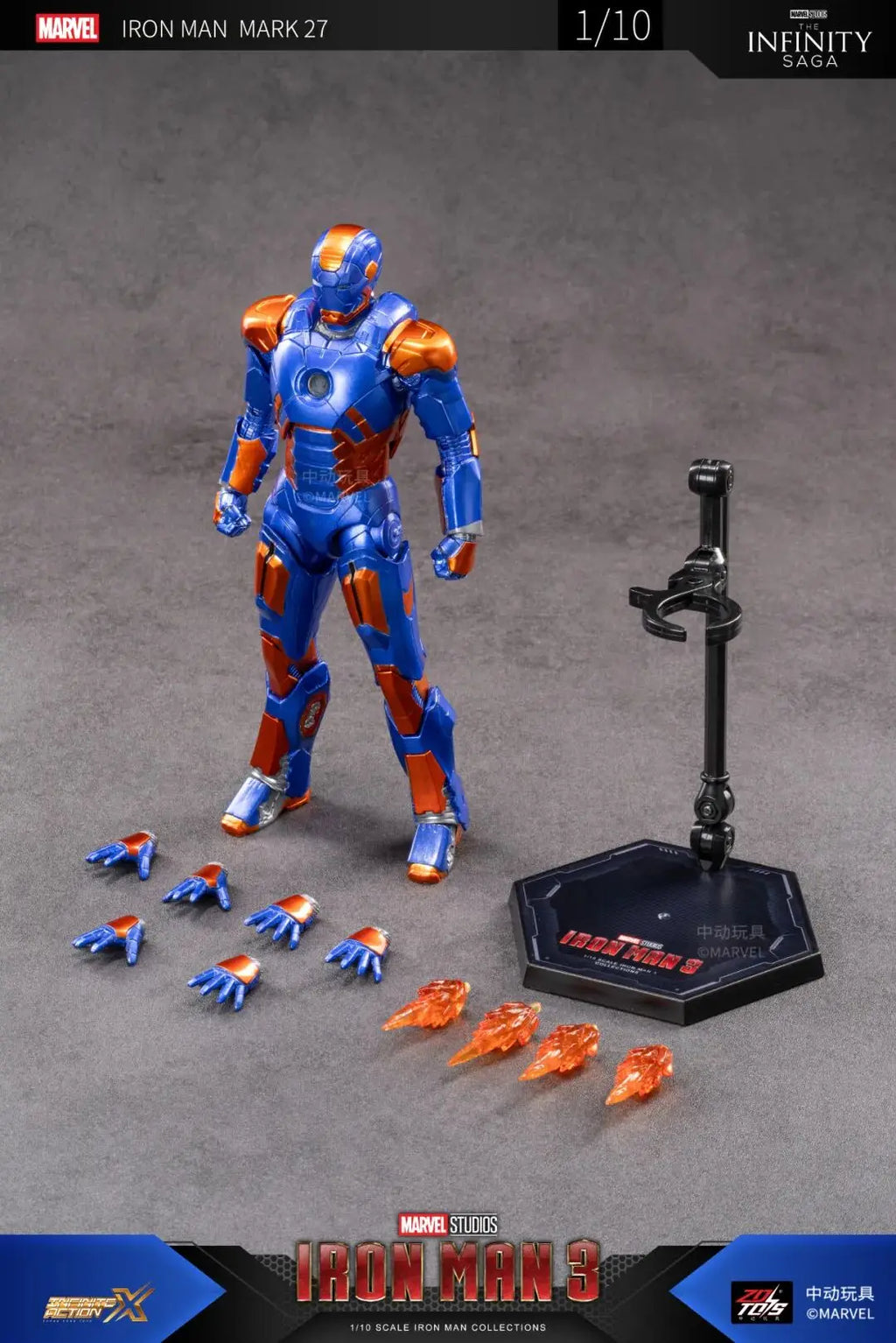 Original ZD Toys Iron Man Tony Stark MK9 MK14 MK12 MK27 MK15 MK35 MK22