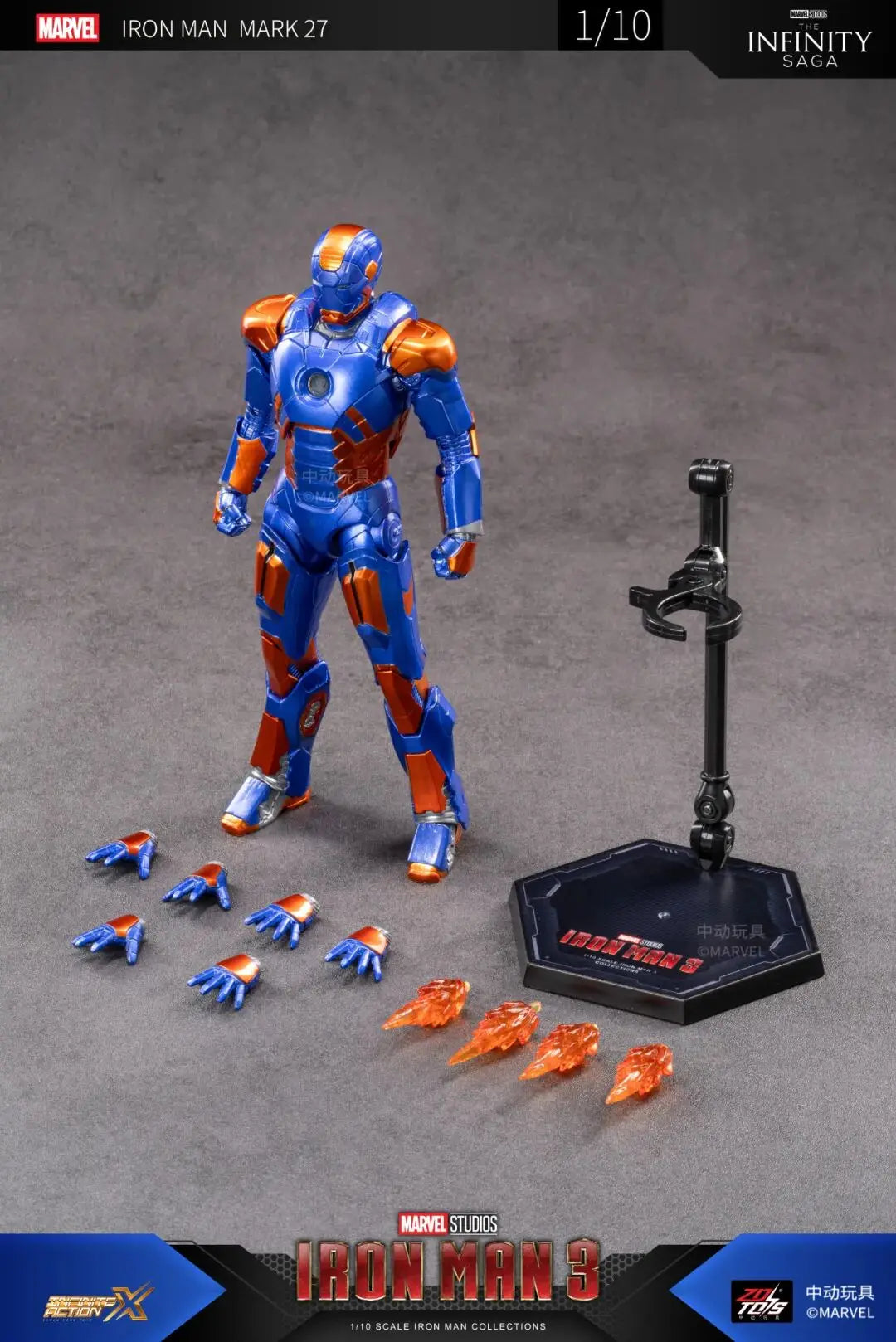 Original ZD Toys Iron Man Tony Stark MK9 MK14 MK12 MK27 MK15 MK35 MK22