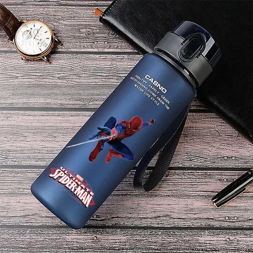 Spiderman Hulk Anime Water Bottle iron Man Captain America Boys