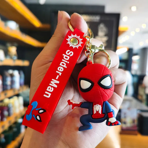 Cartoon Spider Man Doll Keyrings Superhero Spiderman Keychains