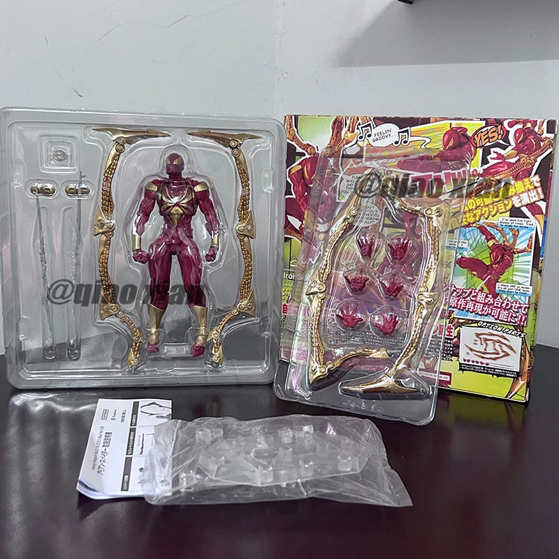 New Amazing Yamaguchi Animation Kaiyodo Iron Spiderman Ation Figure